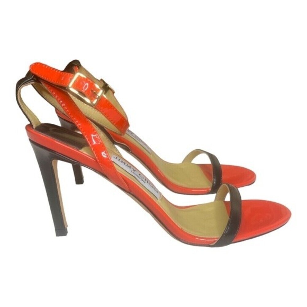 Jimmy Choo Minny 85 Patent Leather Sandals Size 38